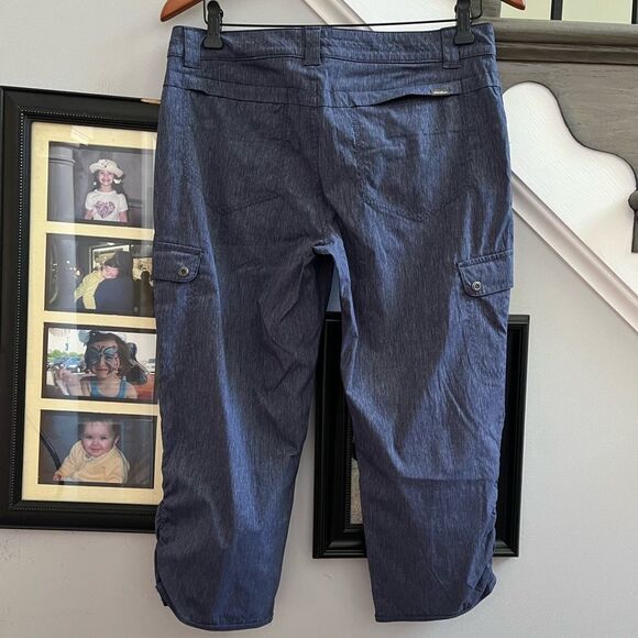 Eddie Bauer Horizon Blue Cargo Capri Athletic Pants sz 8 NWOT - Picture 7 of 9